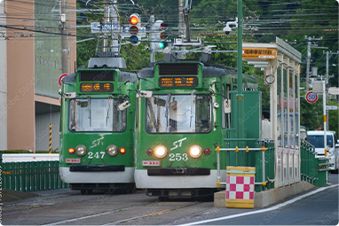 市電「西線6条駅」まで徒歩で2分